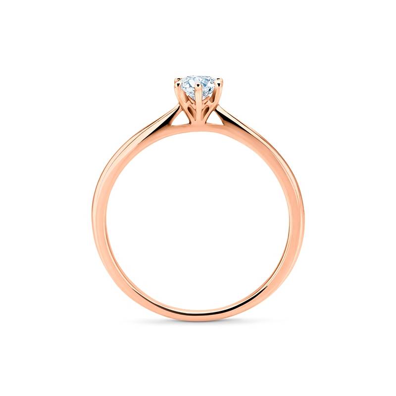 Solitario "Milan" compromiso oro rosa y diamante SR 30