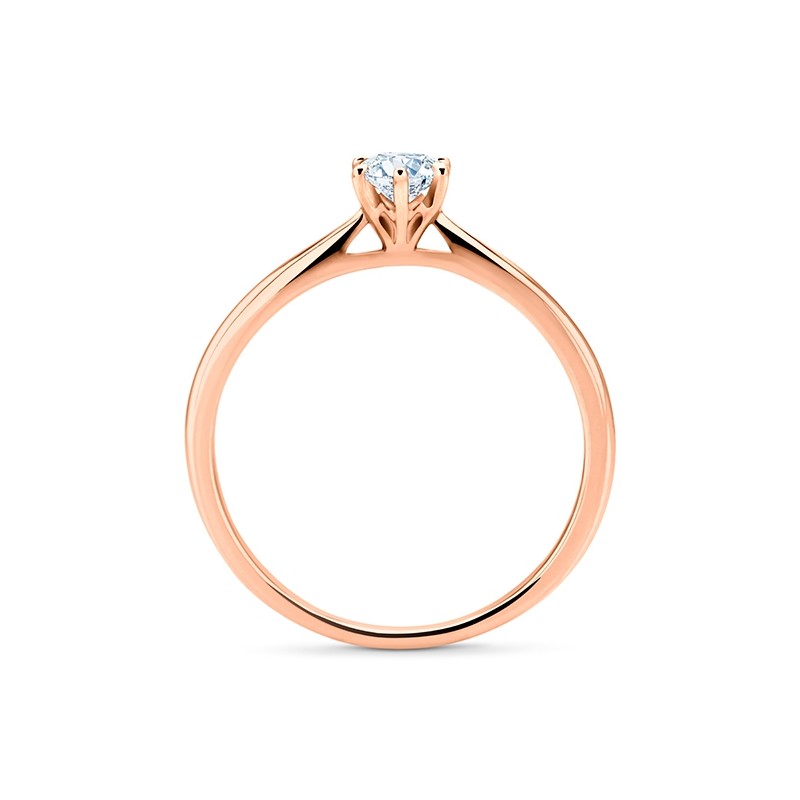 Solitario "Milan" compromiso oro rosa y diamante SR 30