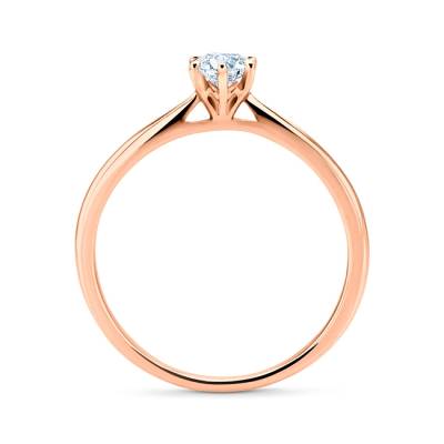 Solitario "Milan" compromiso oro rosa y diamante SR 30