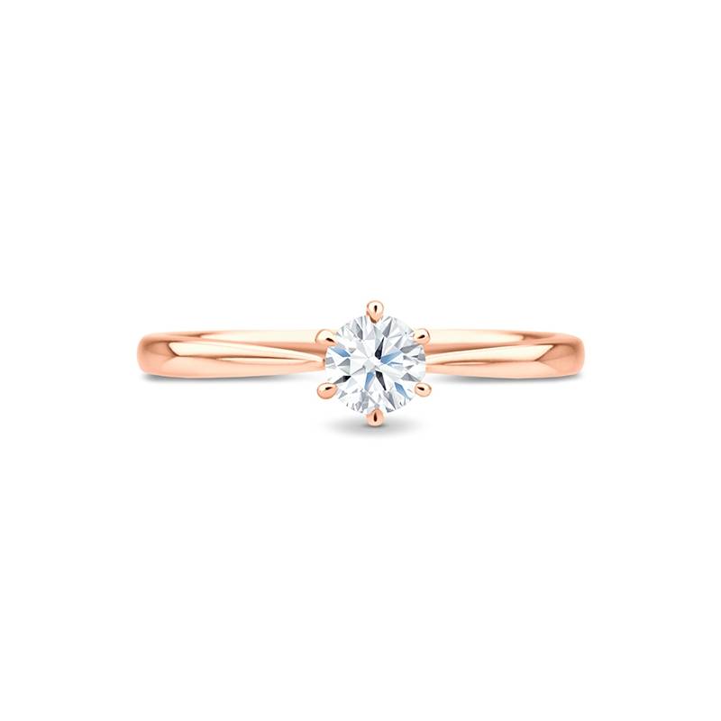 Solitario con Brillante "Rose Florencia" en oro rosa 18k