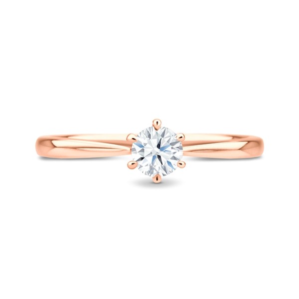 Solitario con Brillante "Rose Florencia" en oro rosa 18k