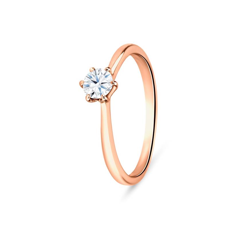 Solitario con Brillante "Rose Florencia" en oro rosa 18k