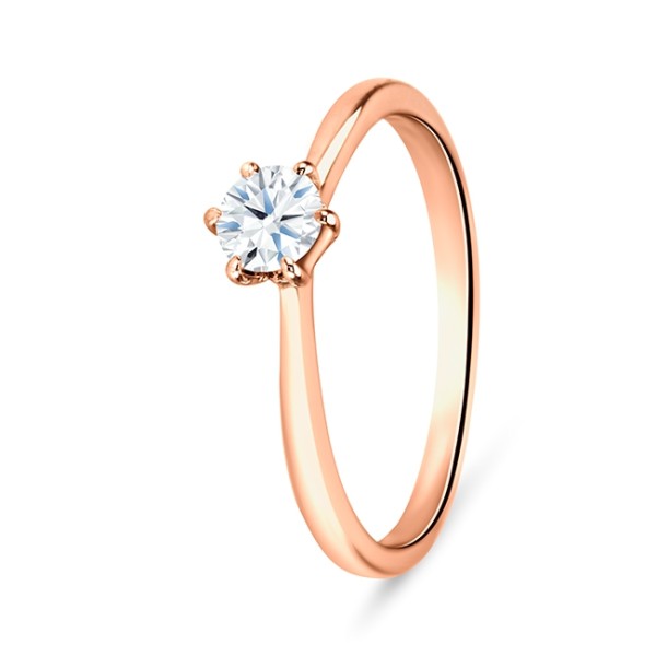 Solitario con Brillante "Rose Florencia" en oro rosa 18k 2
