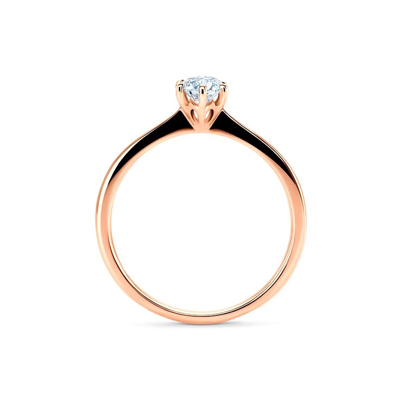 Solitario con Brillante "Rose Florencia" en oro rosa 18k