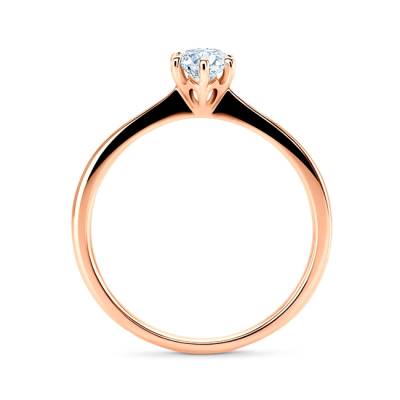 Solitario con Brillante "Rose Florencia" en oro rosa 18k