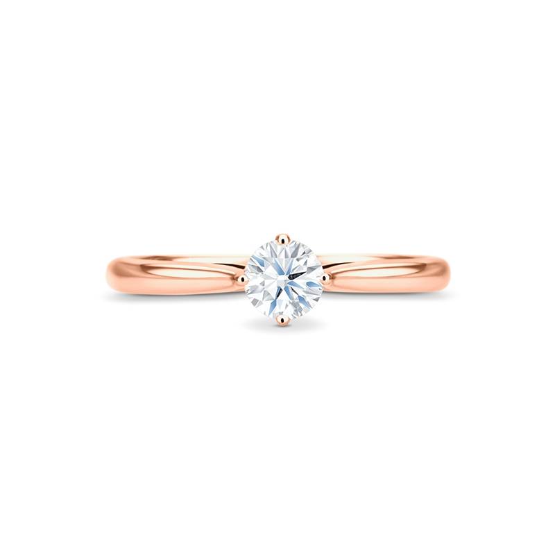 Solitario "Glow" de pedida oro rosa 18k con un brillante de 0.10 quilates - SRR 31