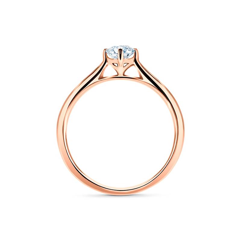 Solitario "Glow" de pedida oro rosa 18k con un brillante de 0.10 quilates - SRR 31