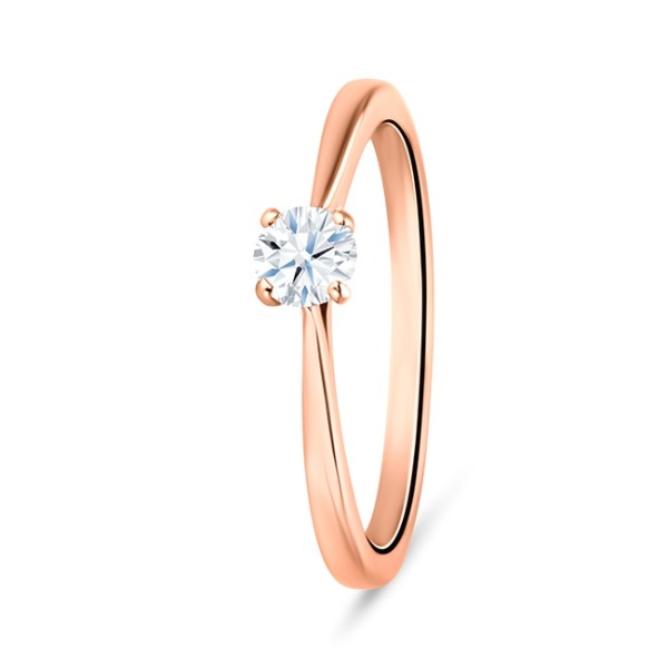 Sortija "Artemisa" en Oro rosa con brillante para mujer 2