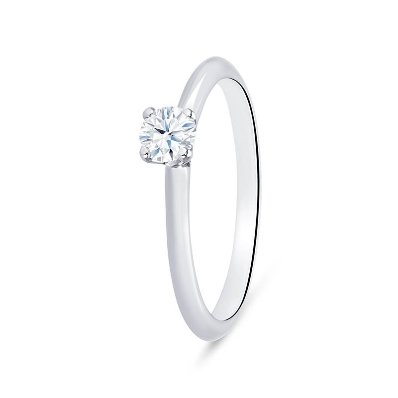 Anillo "HAIFA" solitario fabricado en oro y diamante