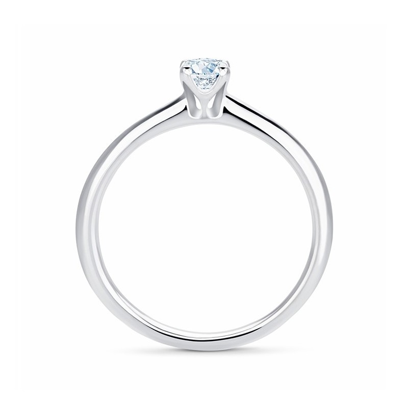 Anillo "HAIFA" solitario fabricado en oro y diamante