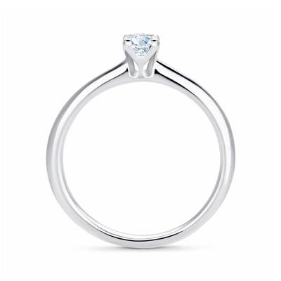 Anillo "HAIFA" solitario fabricado en oro y diamante