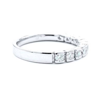 alianza de brillantes oro blanco