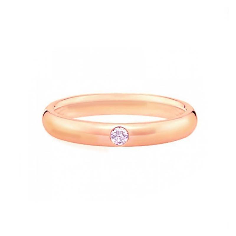 alianzas de boda oro rosa diamante