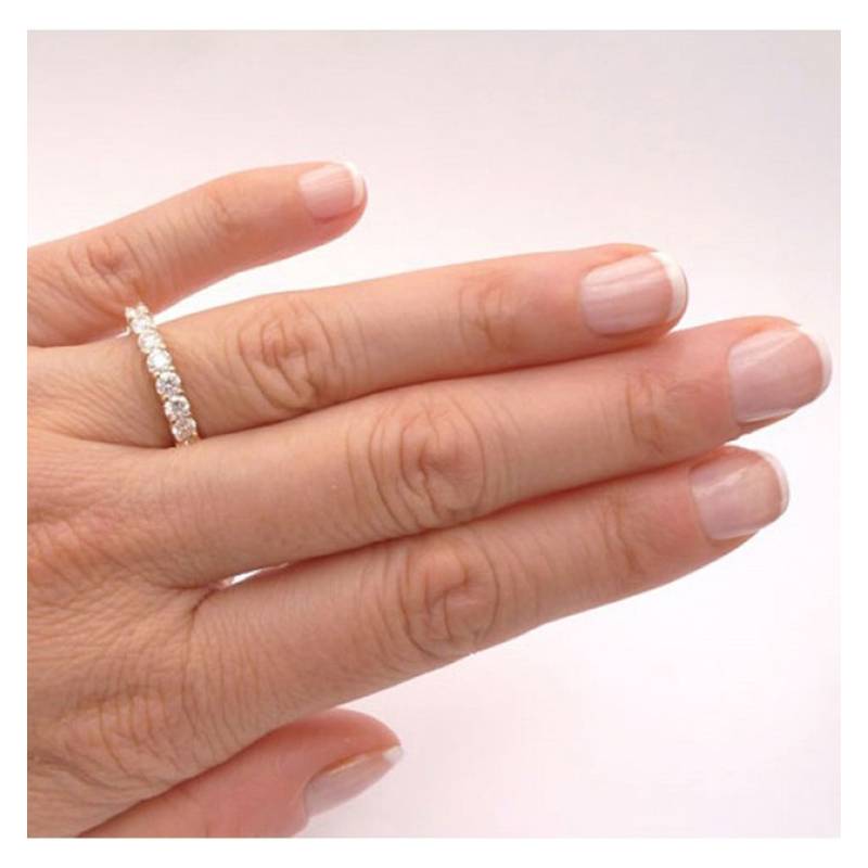 Alianza Brillantes Oro Rosa - GALILEA mano