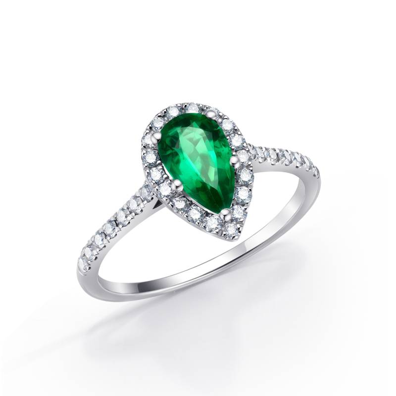 anillos con esmeraldas y brillantes