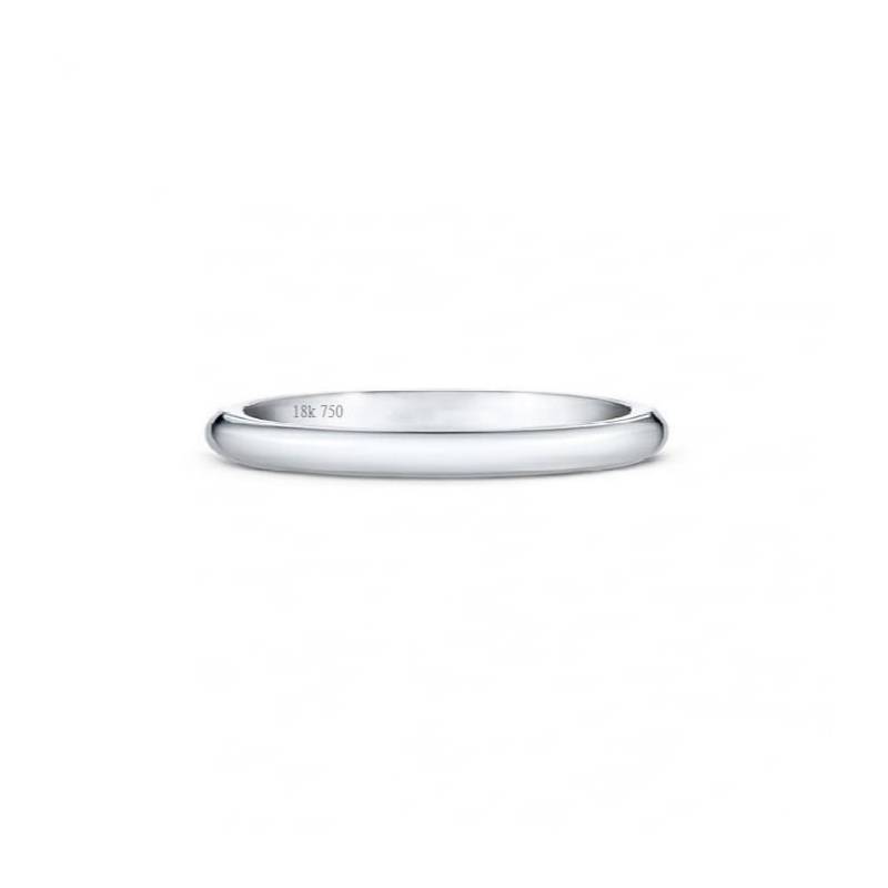 Alianza de oro blanco 2.5 por 1.2mm de 18k Modelo B2OB