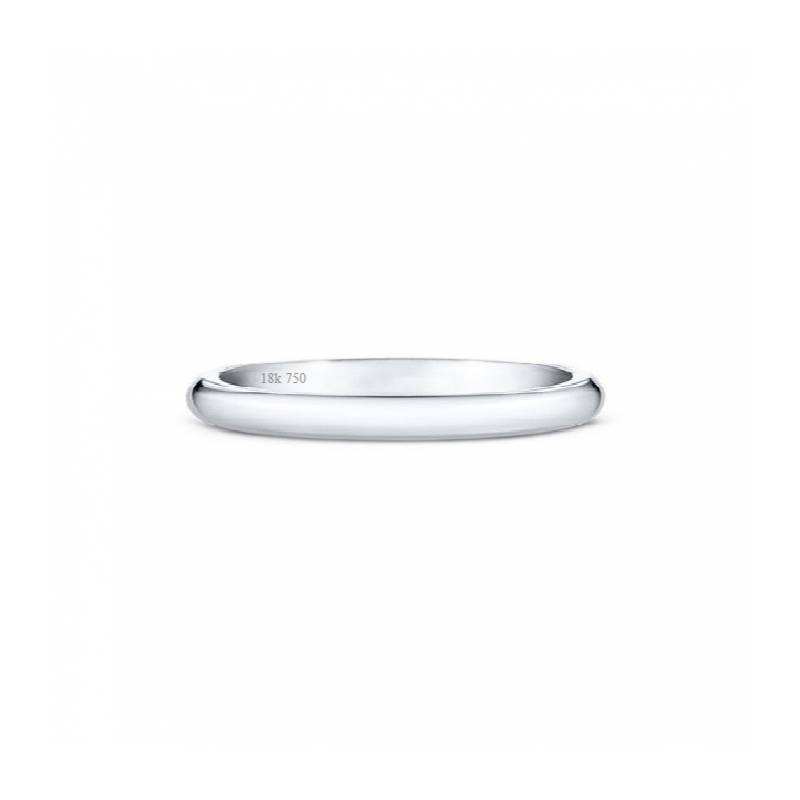 Alianza oro blanco 3 mm por 1.5 mm Modelo Confort D2OB