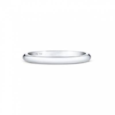 Alianza oro blanco 3 mm por 1.5 mm Modelo Confort D2OB