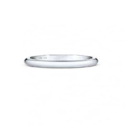 Alianza media caña oro blanco 18K 2 mm Modelo B1OB