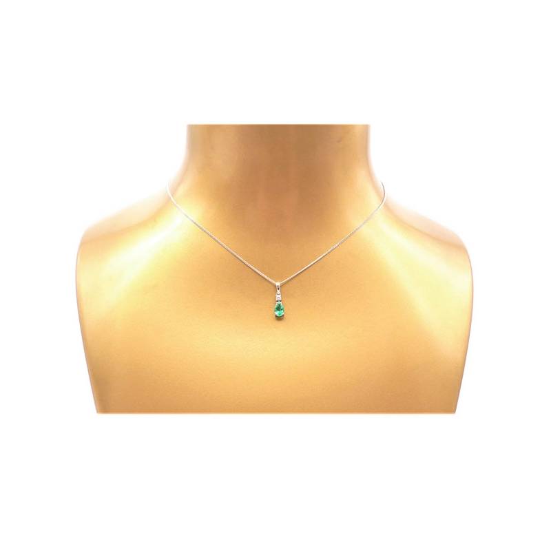colgante esmeralda y diamante