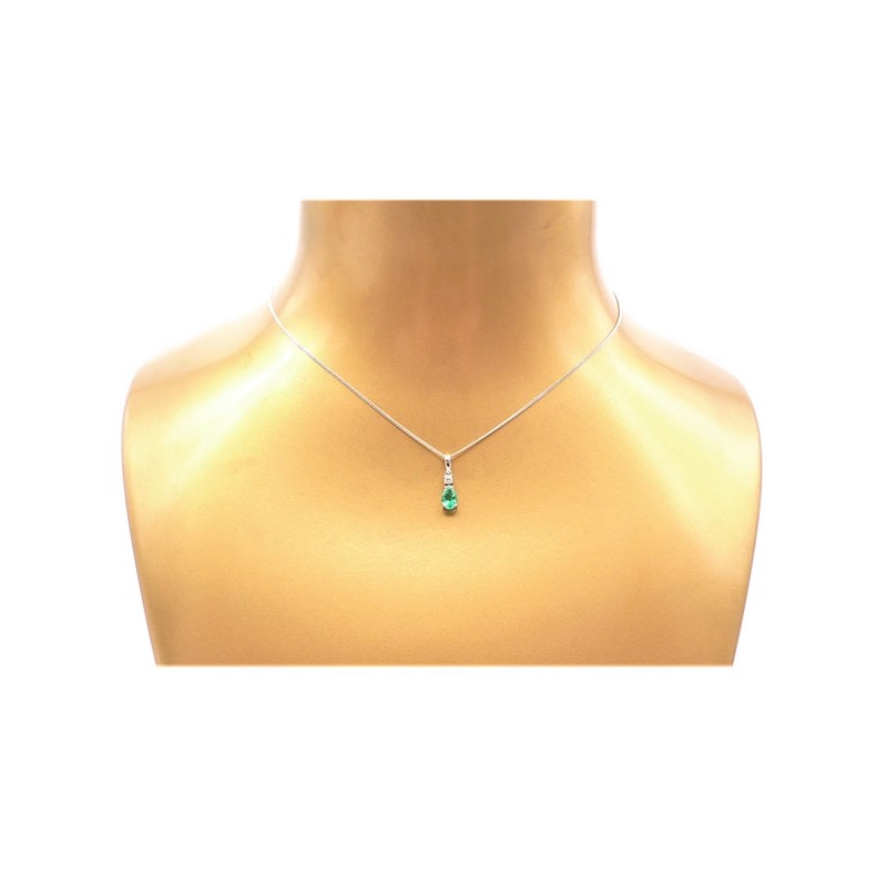 colgante esmeralda y diamante