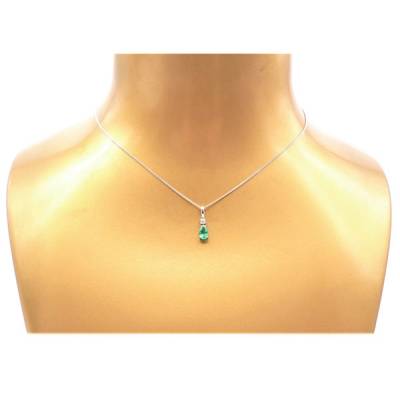 colgante esmeralda y diamante