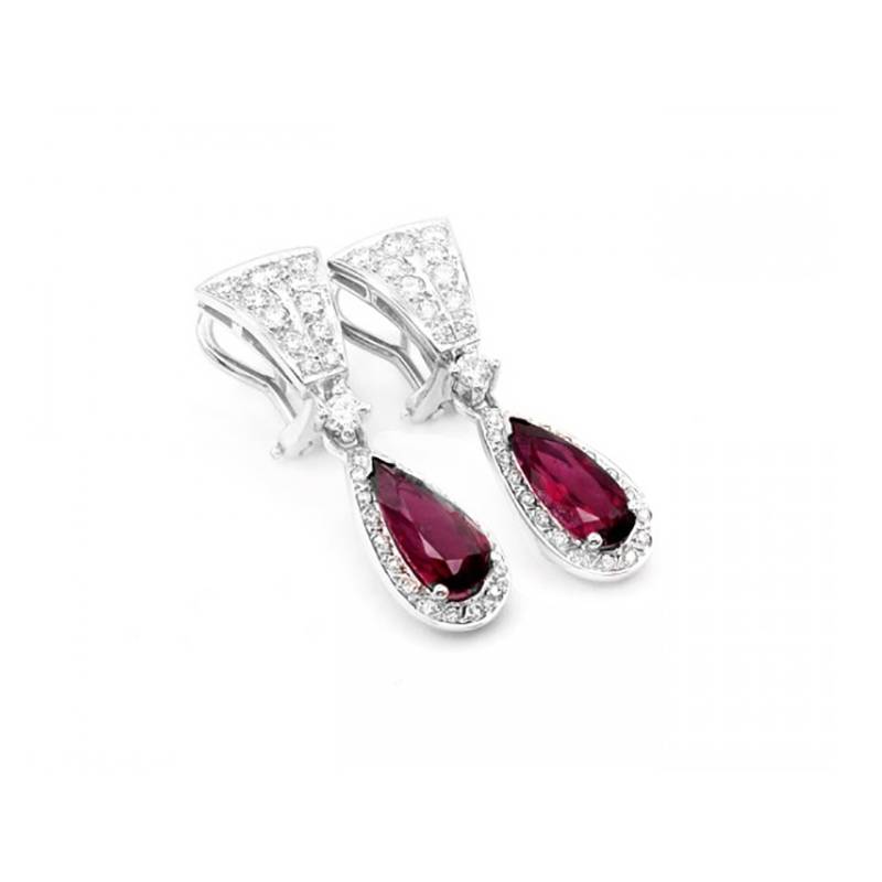 Pendientes Turmalina Brillantes - PM 80