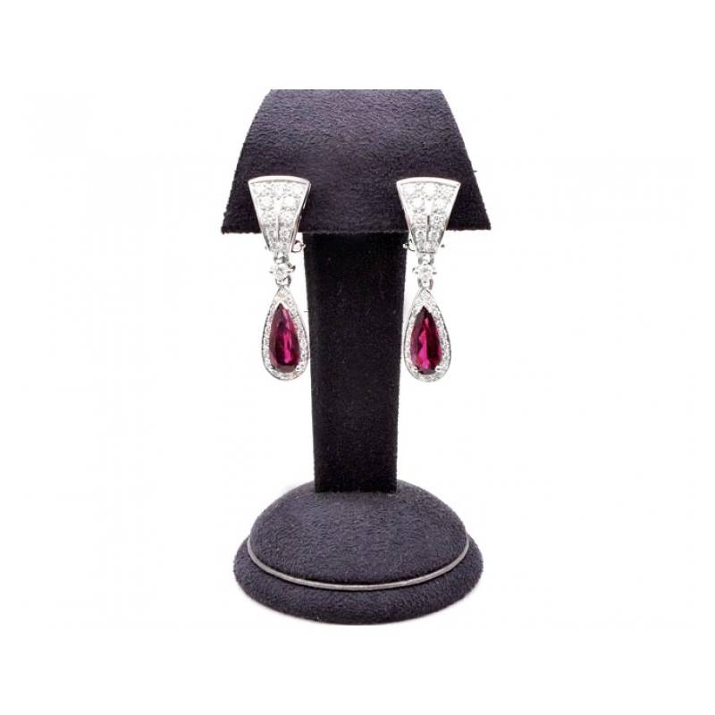 Pendientes Turmalina Brillantes - PM 80-0