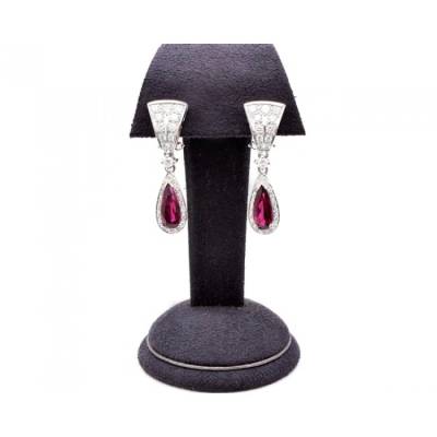 Pendientes Turmalina Brillantes - PM 80-0