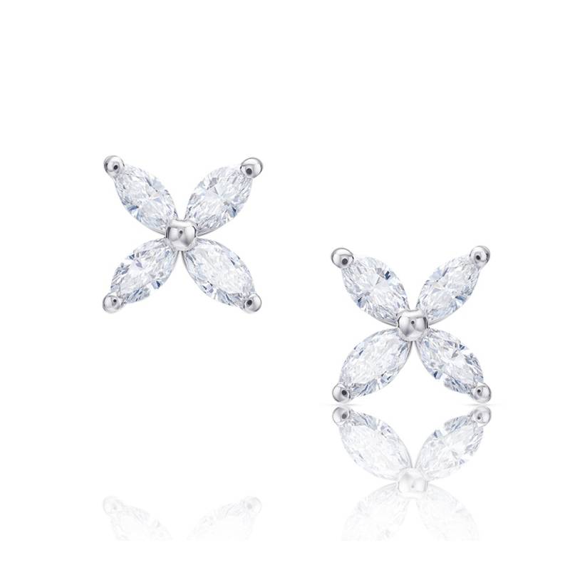 Pendientes Modernos con diamantes Talla Marquise PMJK 3