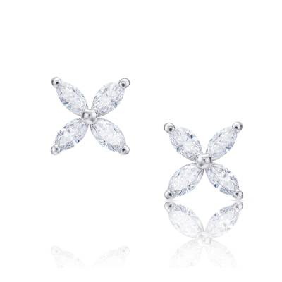 Pendientes Modernos con diamantes Talla Marquise PMJK 3