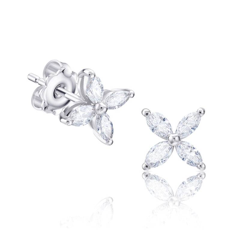 Pendientes Modernos con diamantes Talla Marquise PMJK 32