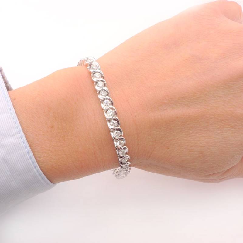 pulsera riviere de brillantes