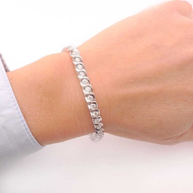 pulsera riviere de brillantes