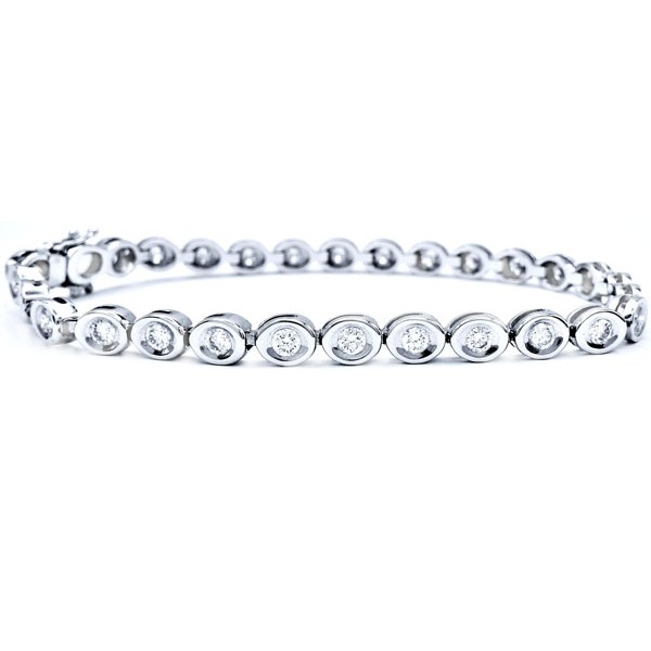 pulsera con diamantes moderna