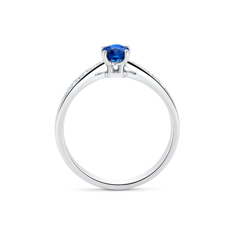 Anillo zafiro Azul Ovalado HIGASHI - SK 4 ZAF