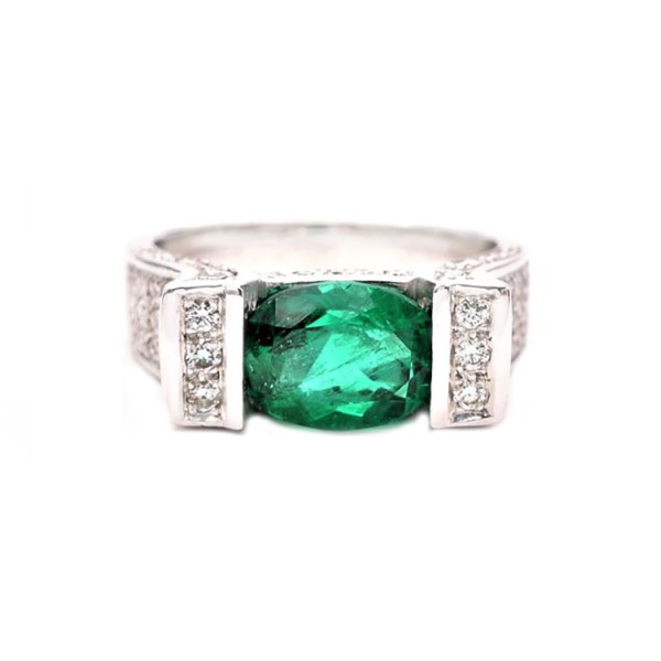 anillo esmeralda brillantes kintara