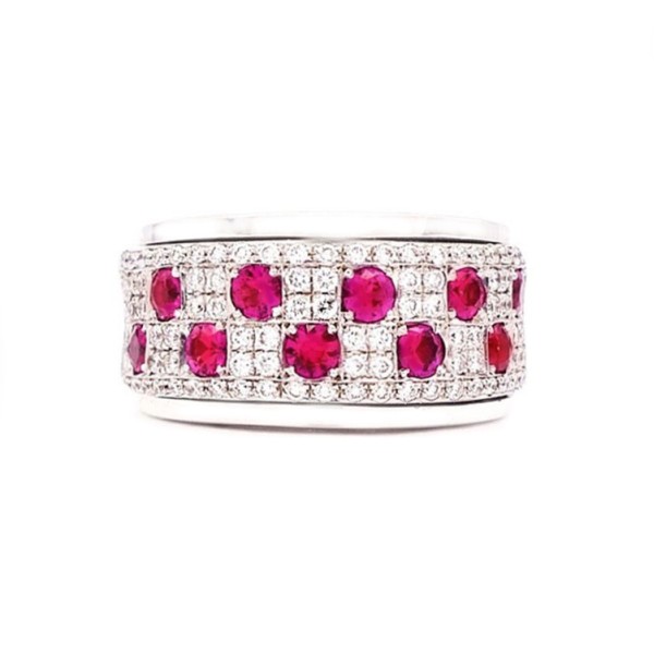 sortija pavé rubi brillantes si 89