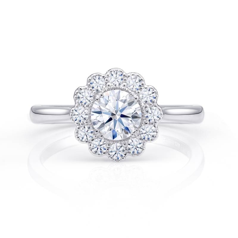 Sortija "Alhambra" de compromiso con orla de Brillantes - SR 71 