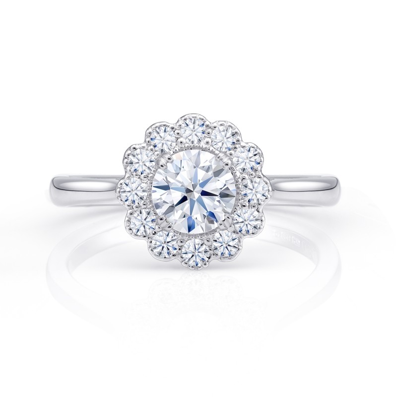 Sortija "Alhambra" de compromiso con orla de Brillantes - SR 71 