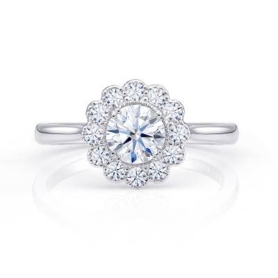 Sortija "Alhambra" de compromiso con orla de Brillantes - SR 71 