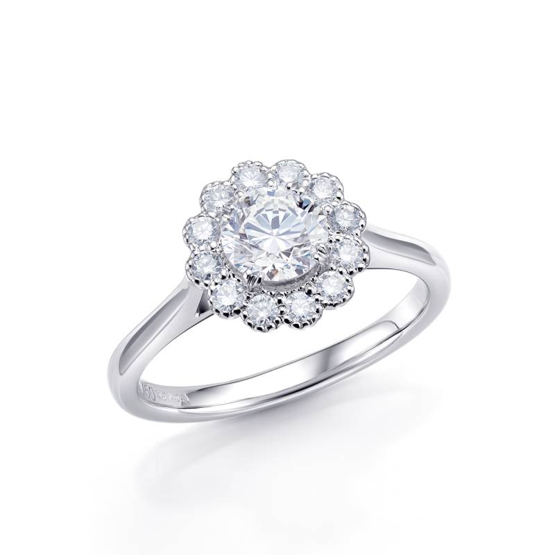 Sortija "Alhambra" de compromiso con orla de Brillantes - SR 71 -2