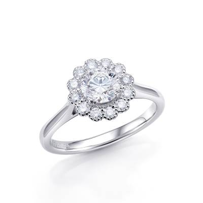 Sortija "Alhambra" de compromiso con orla de Brillantes - SR 71 -2