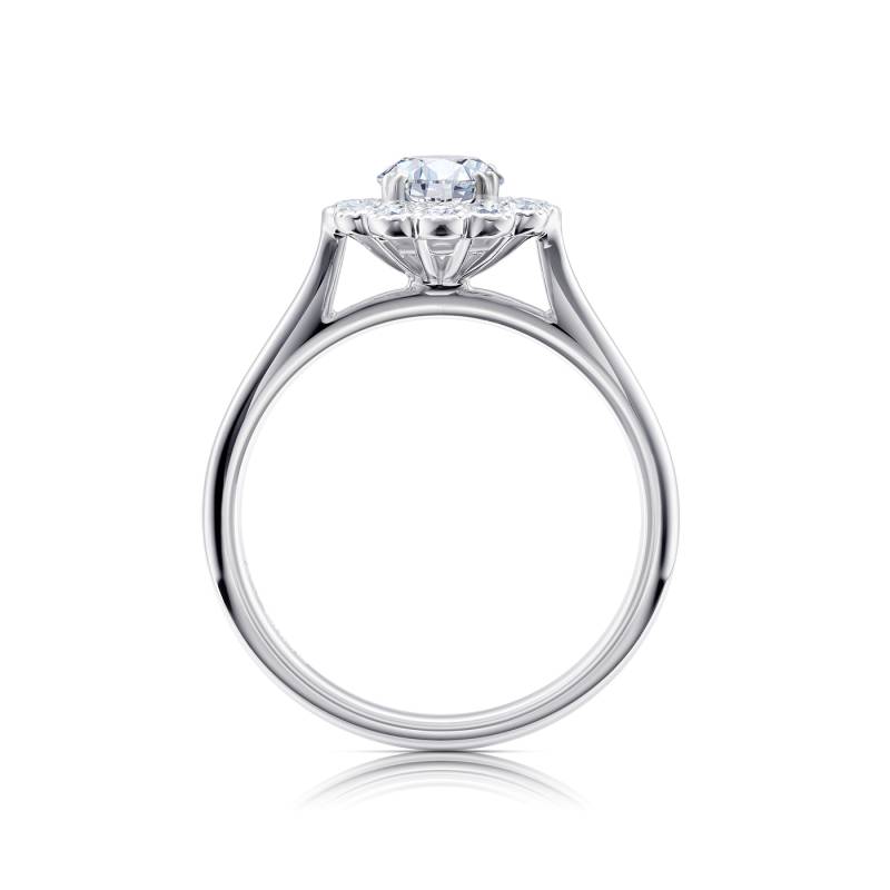 Sortija "Alhambra" de compromiso con orla de Brillantes - SR 71 -3