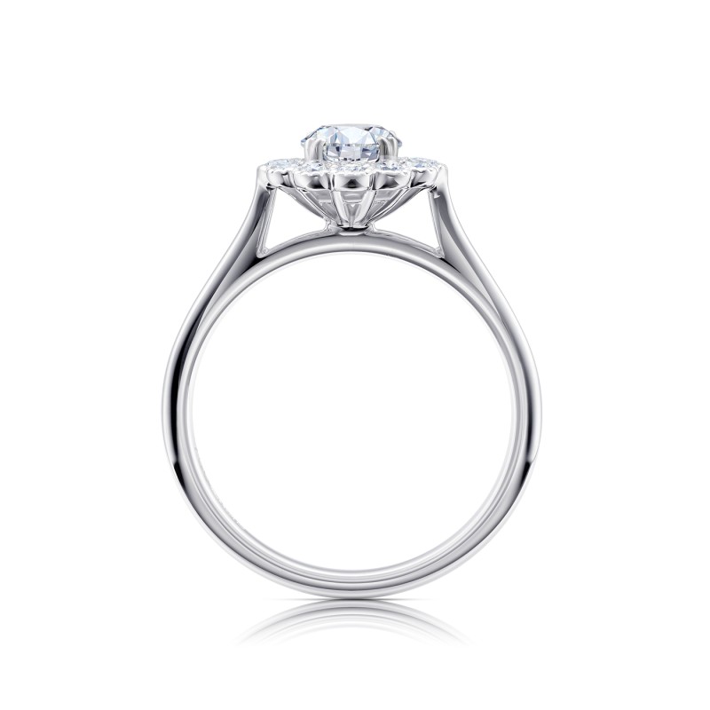 Sortija "Alhambra" de compromiso con orla de Brillantes - SR 71 -3