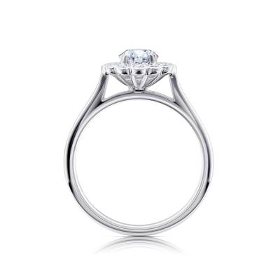 Sortija "Alhambra" de compromiso con orla de Brillantes - SR 71 -3