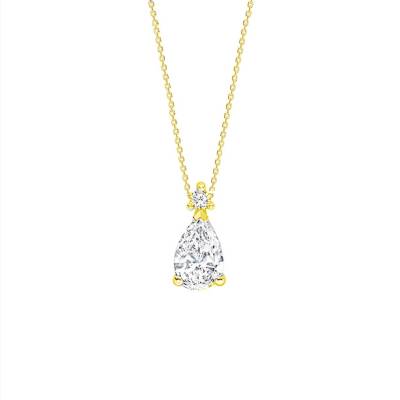 colgante oro diamante talla perilla