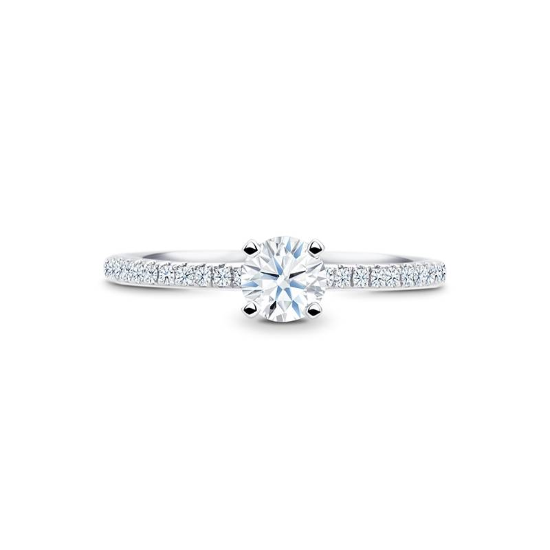 Anillo "Minami" alianza de oro blanco 18k