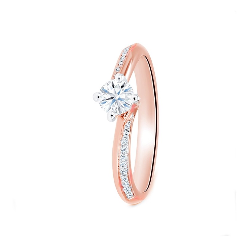 Anillo "Arba B-OR" con Brillante Oro Rosa - SRR 25