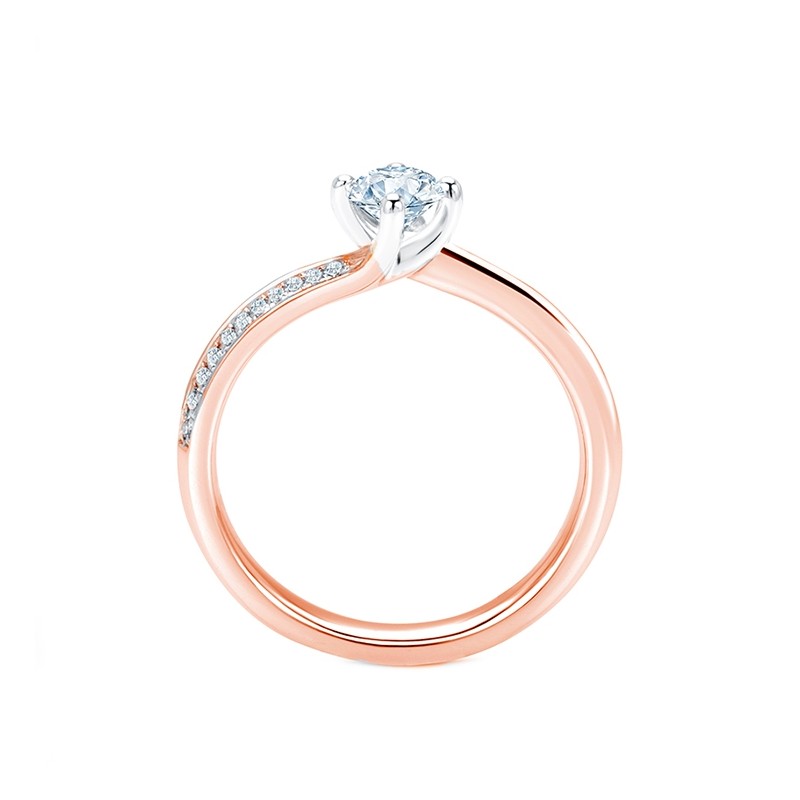 Anillo "Arba B-OR" con Brillante Oro Rosa - SRR 25